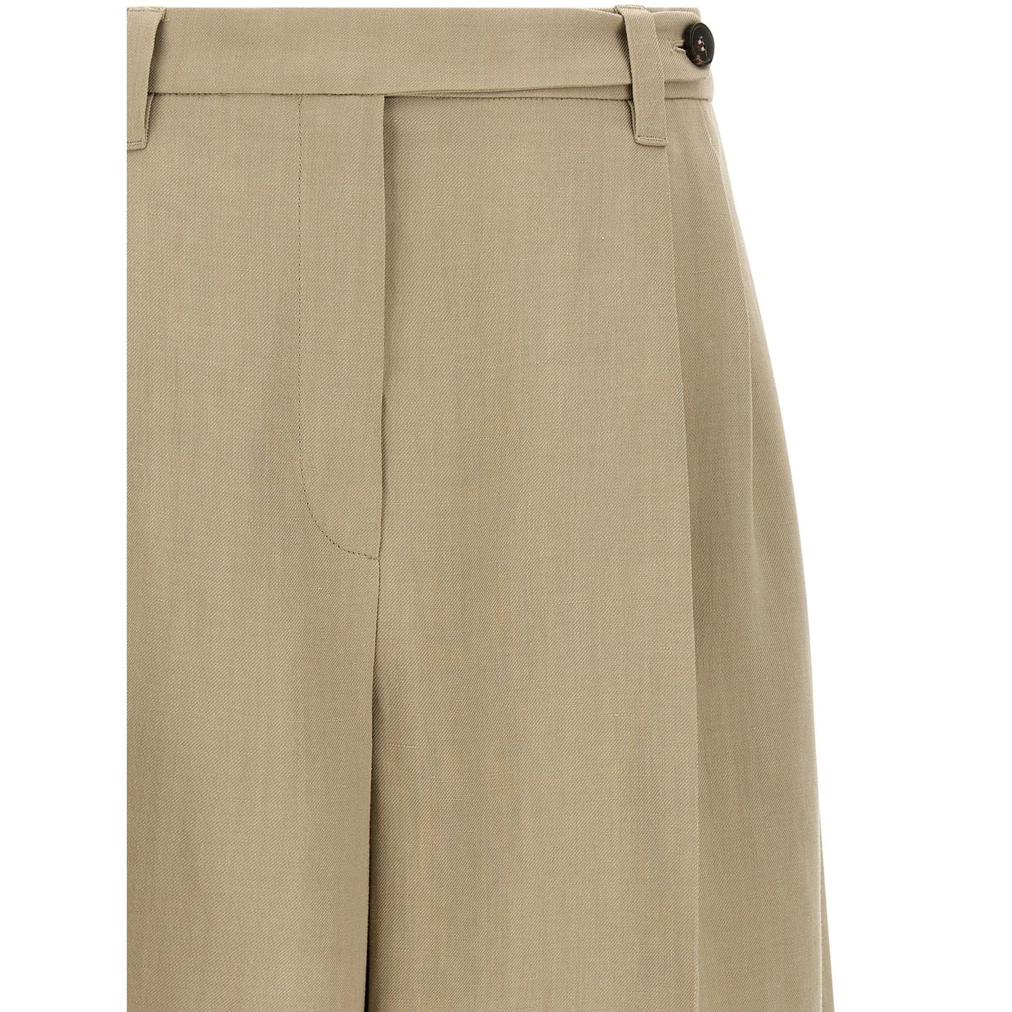 Brunello Cucinelli Beige Viscose Bermuda Shorts