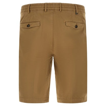 PT Torino Beige Cotton Bermuda Shorts