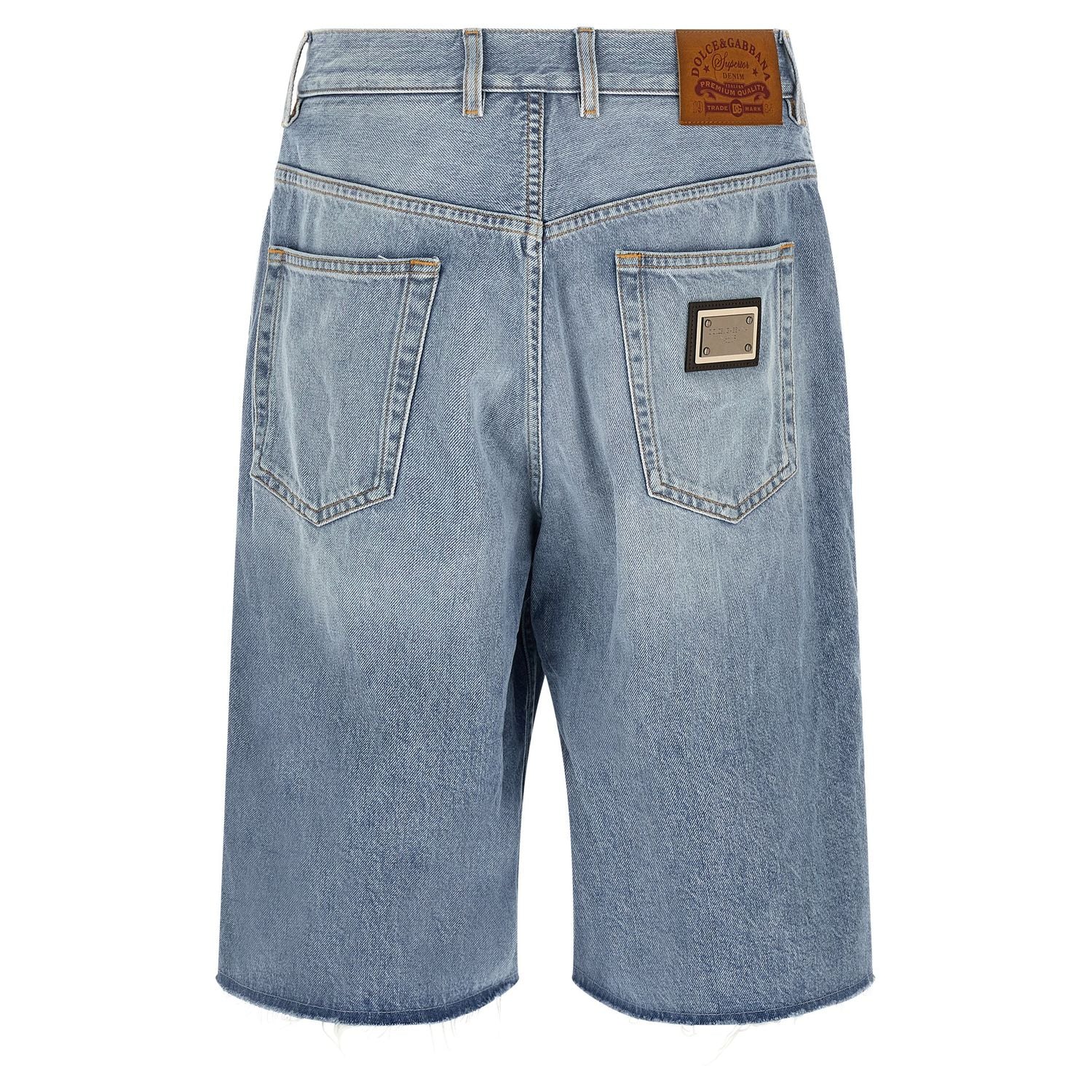 Dolce & Gabbana Blue Cotton Bermuda Shorts