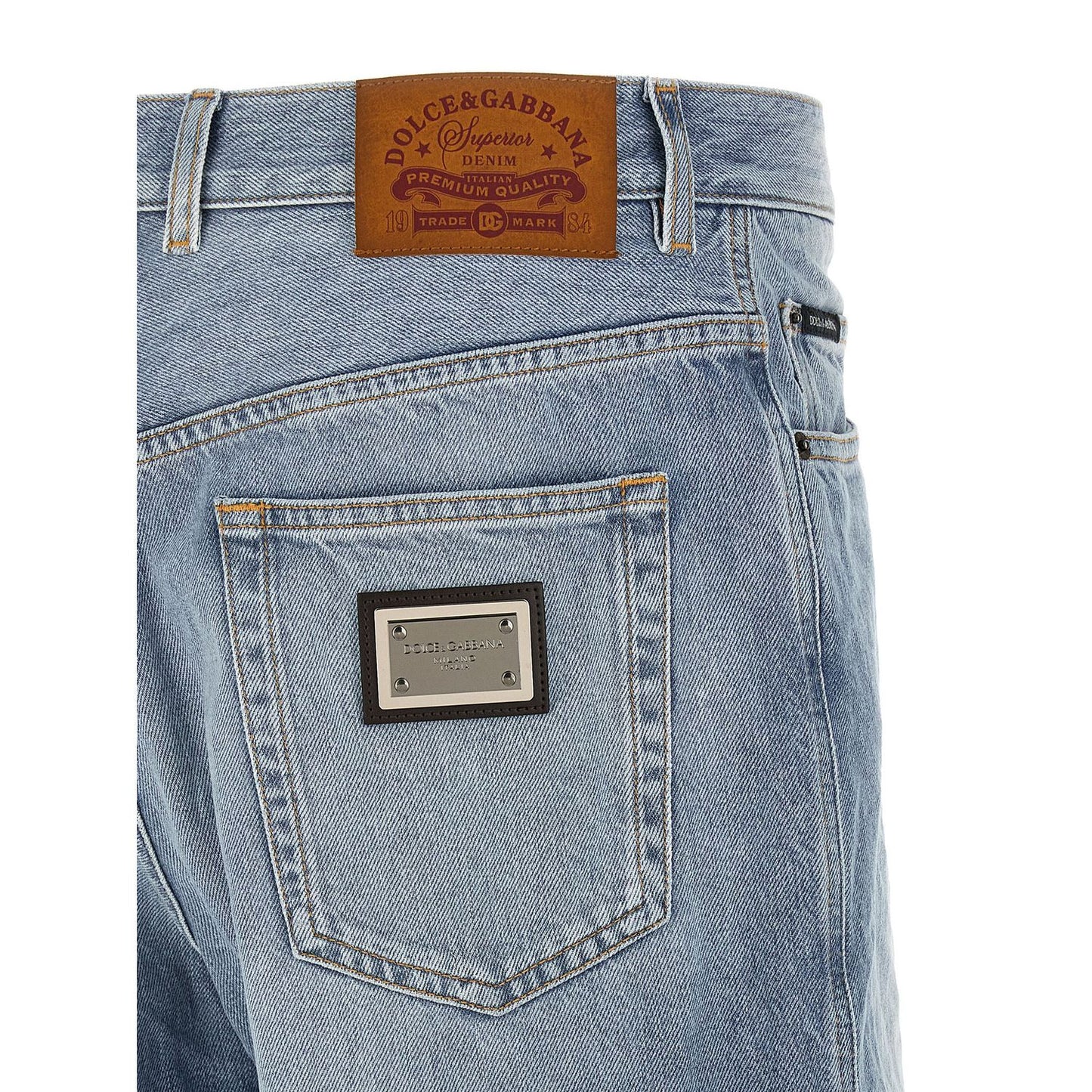 Dolce & Gabbana Blue Cotton Bermuda Shorts