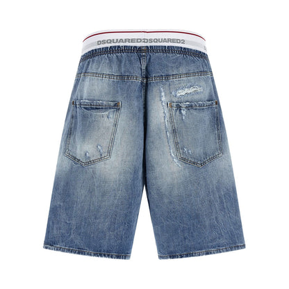 Dsquared² Blue Cotton Bermuda Shorts