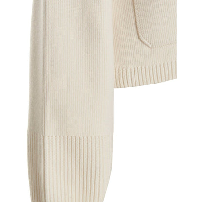 Khaite White Cashmere Cardigan
