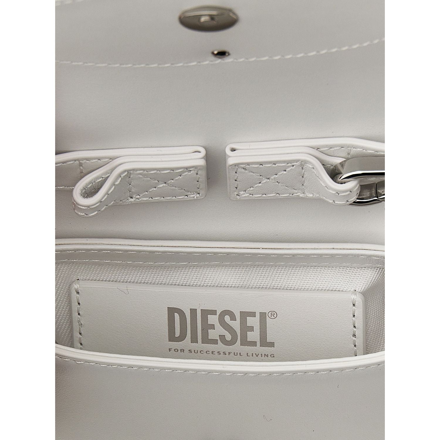 Diesel White Cowhide Handbag