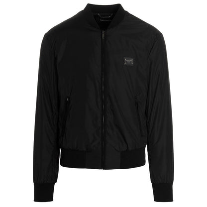 Dolce & Gabbana Black Polyamide Bomber
