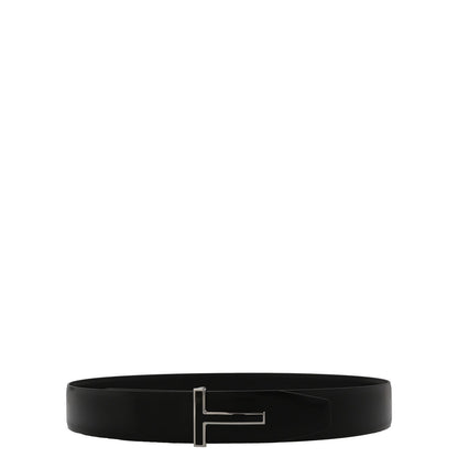 Tom Ford Black Calfskin Regular Belt