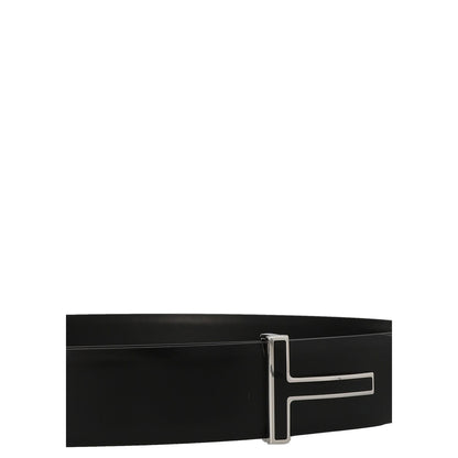 Tom Ford Black Calfskin Regular Belt