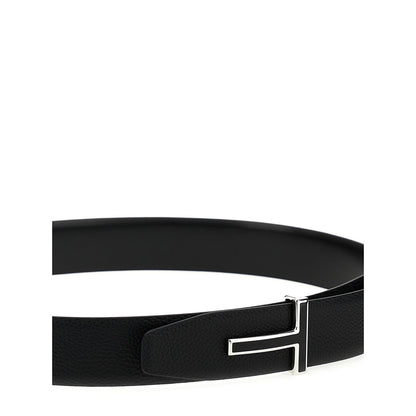 Tom Ford Black Calfskin Regular Belt