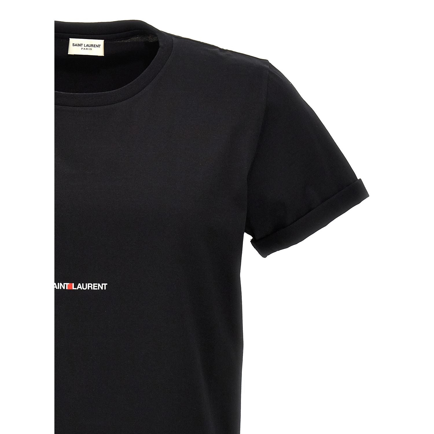 Saint Laurent Black Cotton T-Shirt