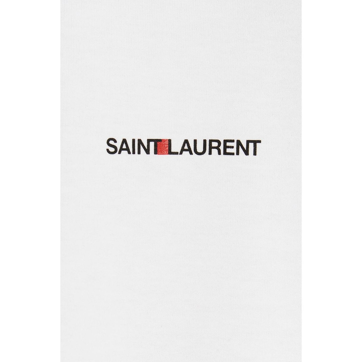 Saint Laurent White Cotton T-Shirt