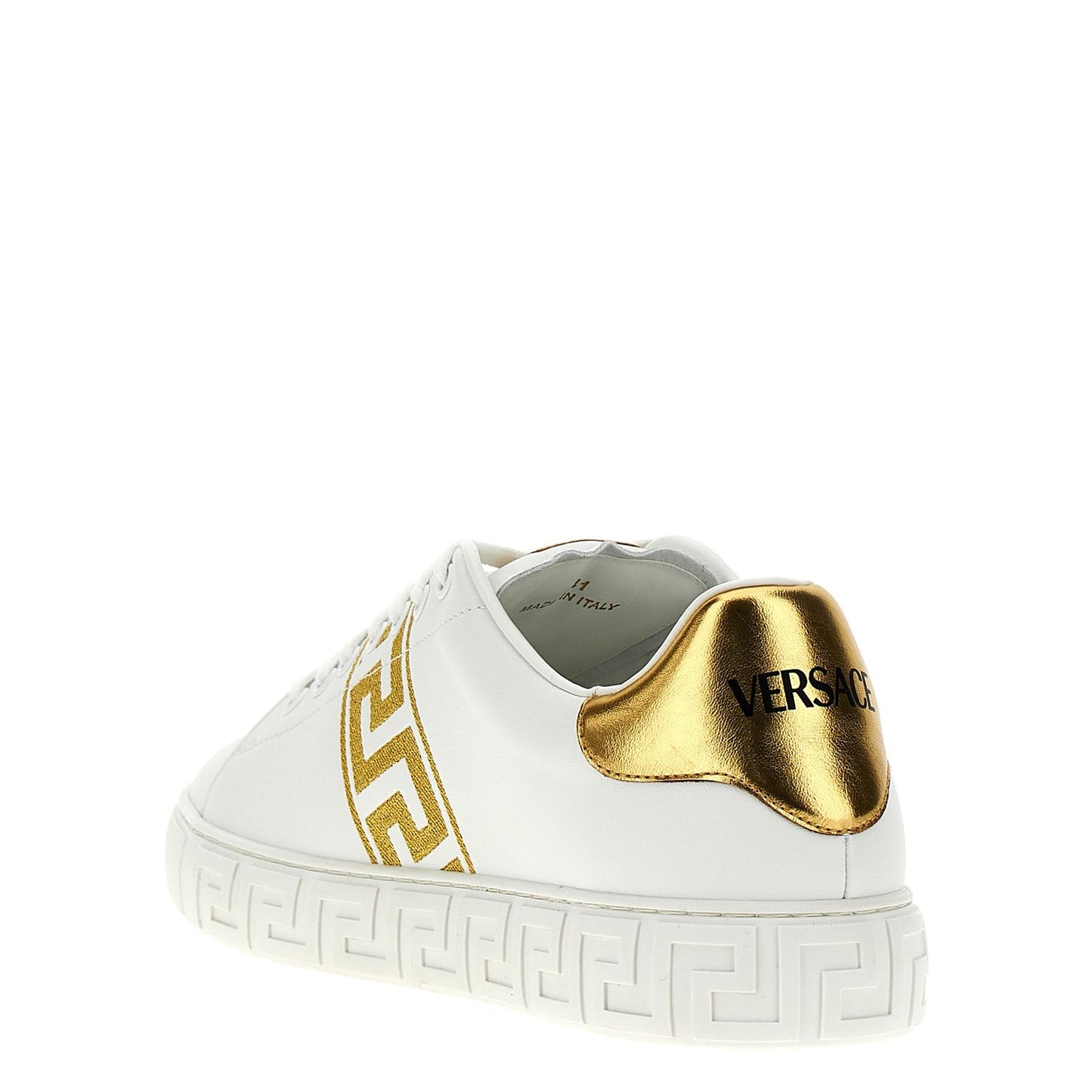 Versace Gold Polyamide Low Top Sneakers