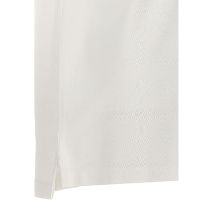 Burberry White Cotton Polo Shirt