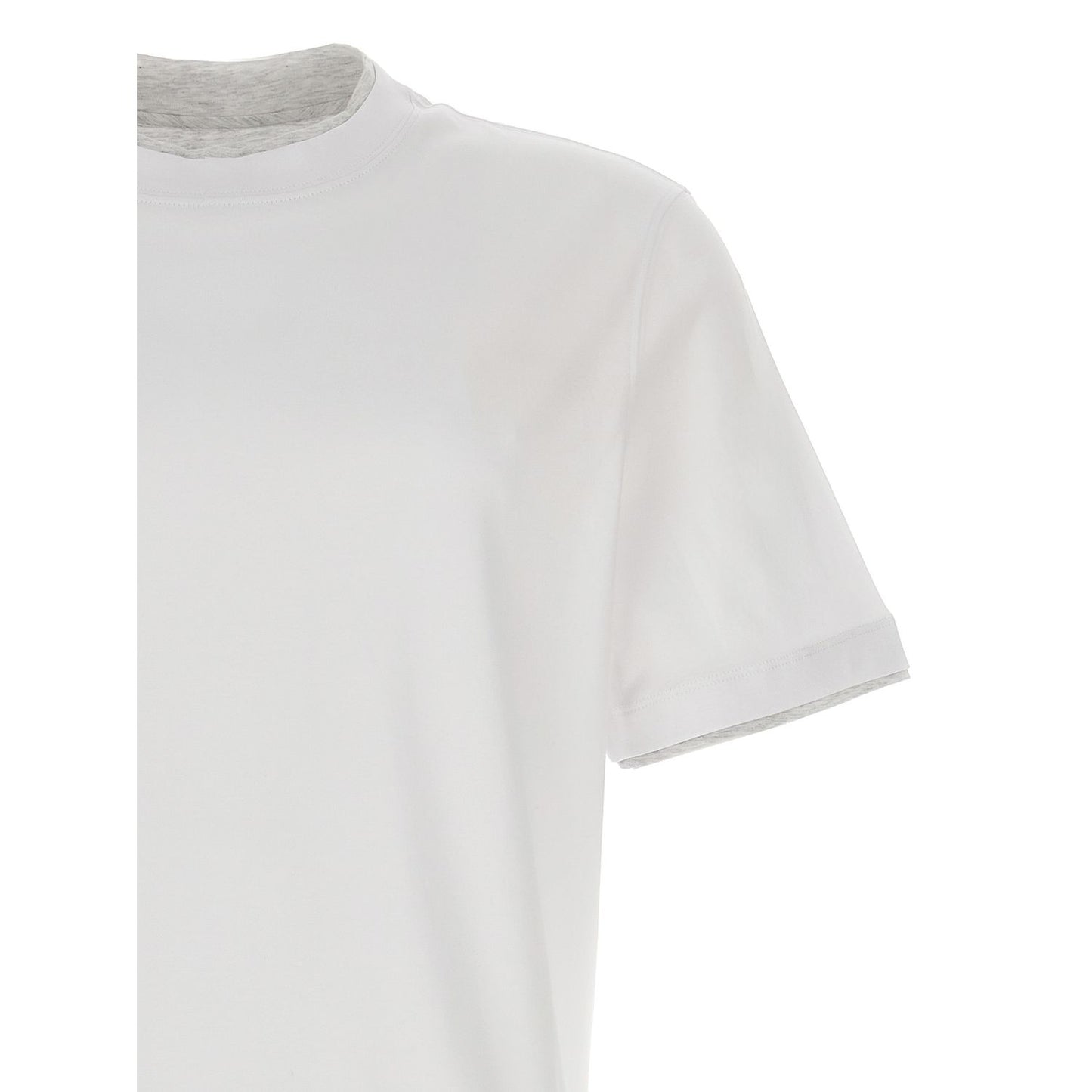 Brunello Cucinelli White Cotton T-Shirt
