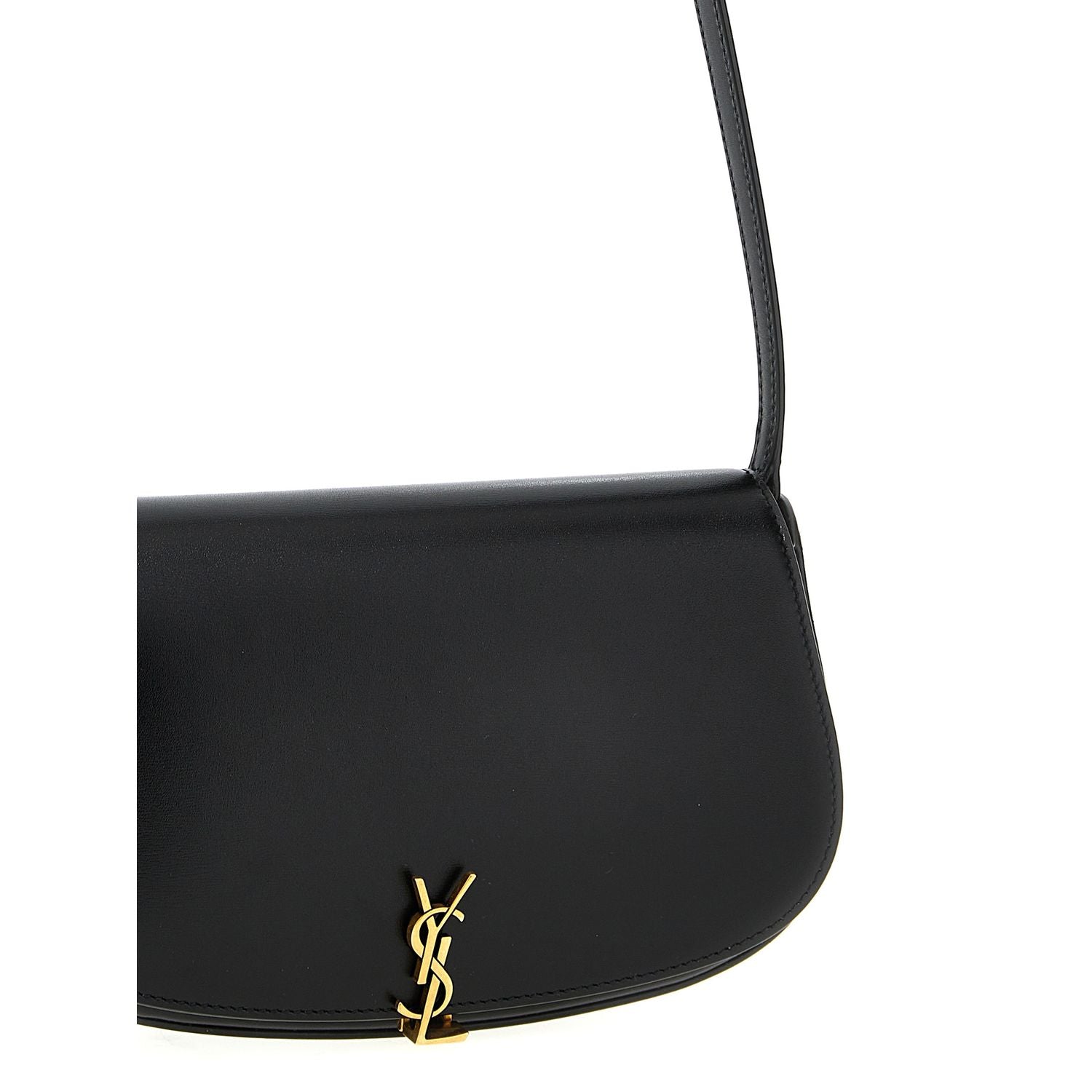 Saint Laurent Black Calfskin Shoulder Bag