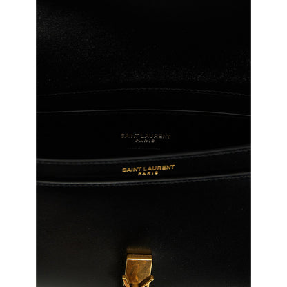 Saint Laurent Black Calfskin Shoulder Bag