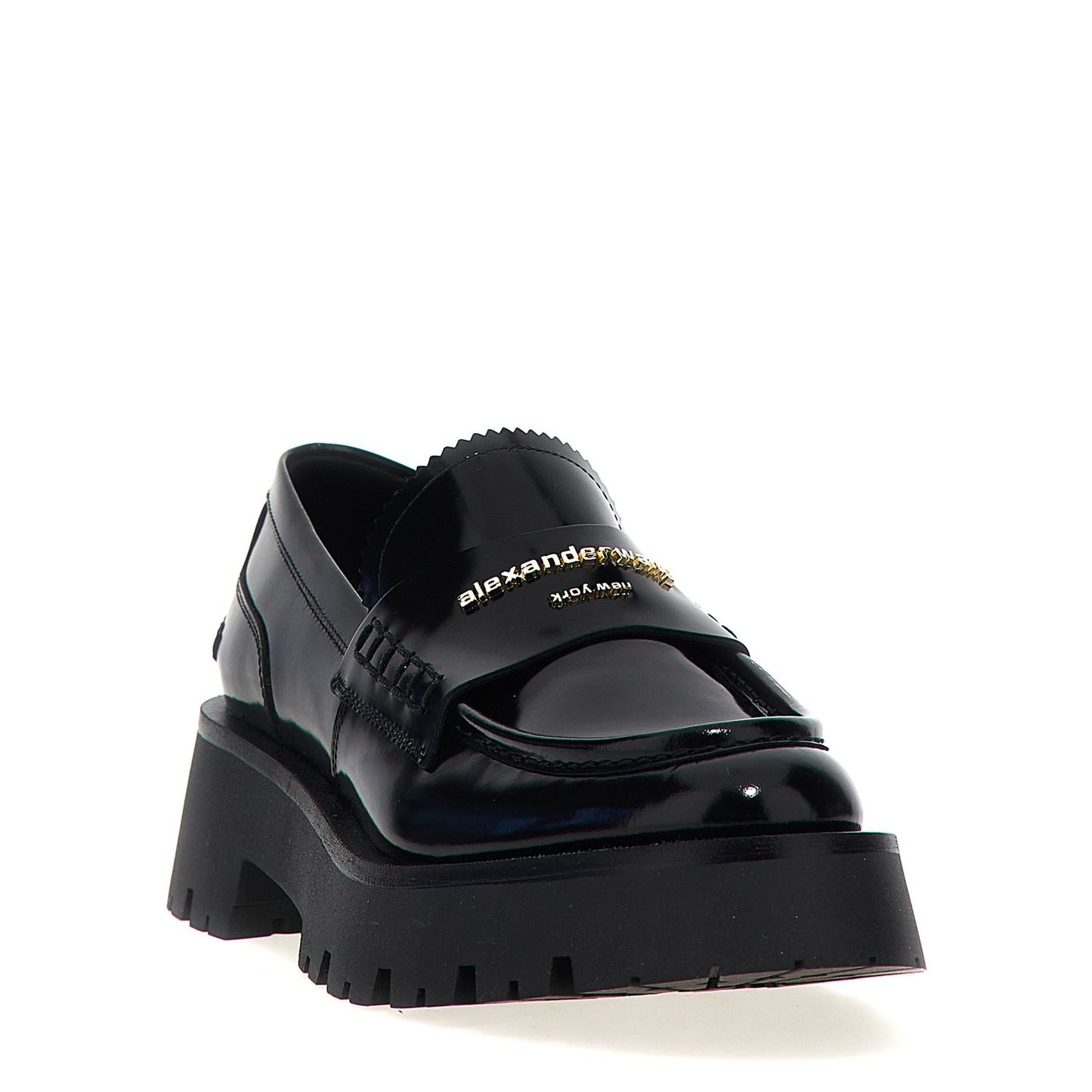 Alexander Wang Black Cowhide Slip-On Loafers