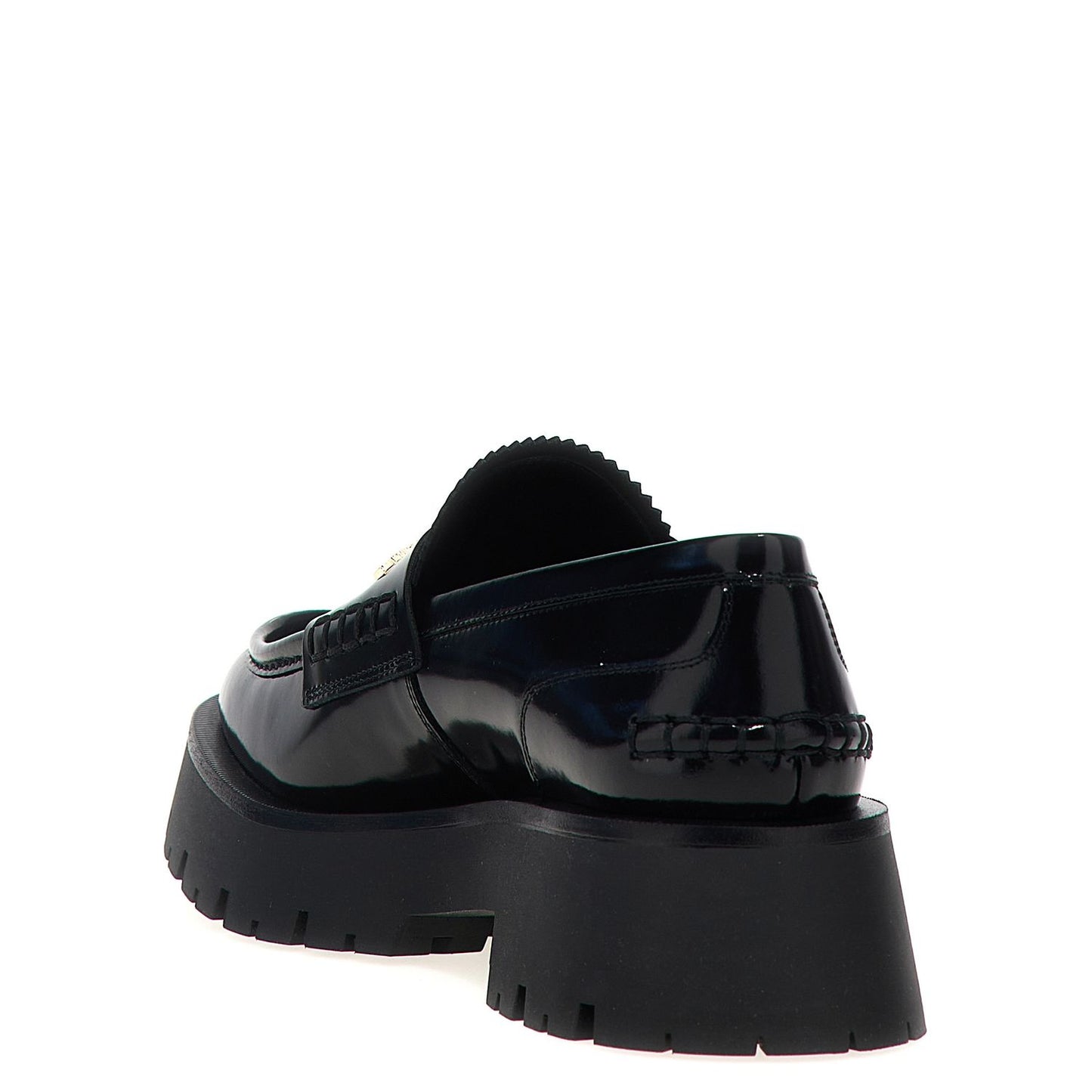 Alexander Wang Black Cowhide Slip-On Loafers