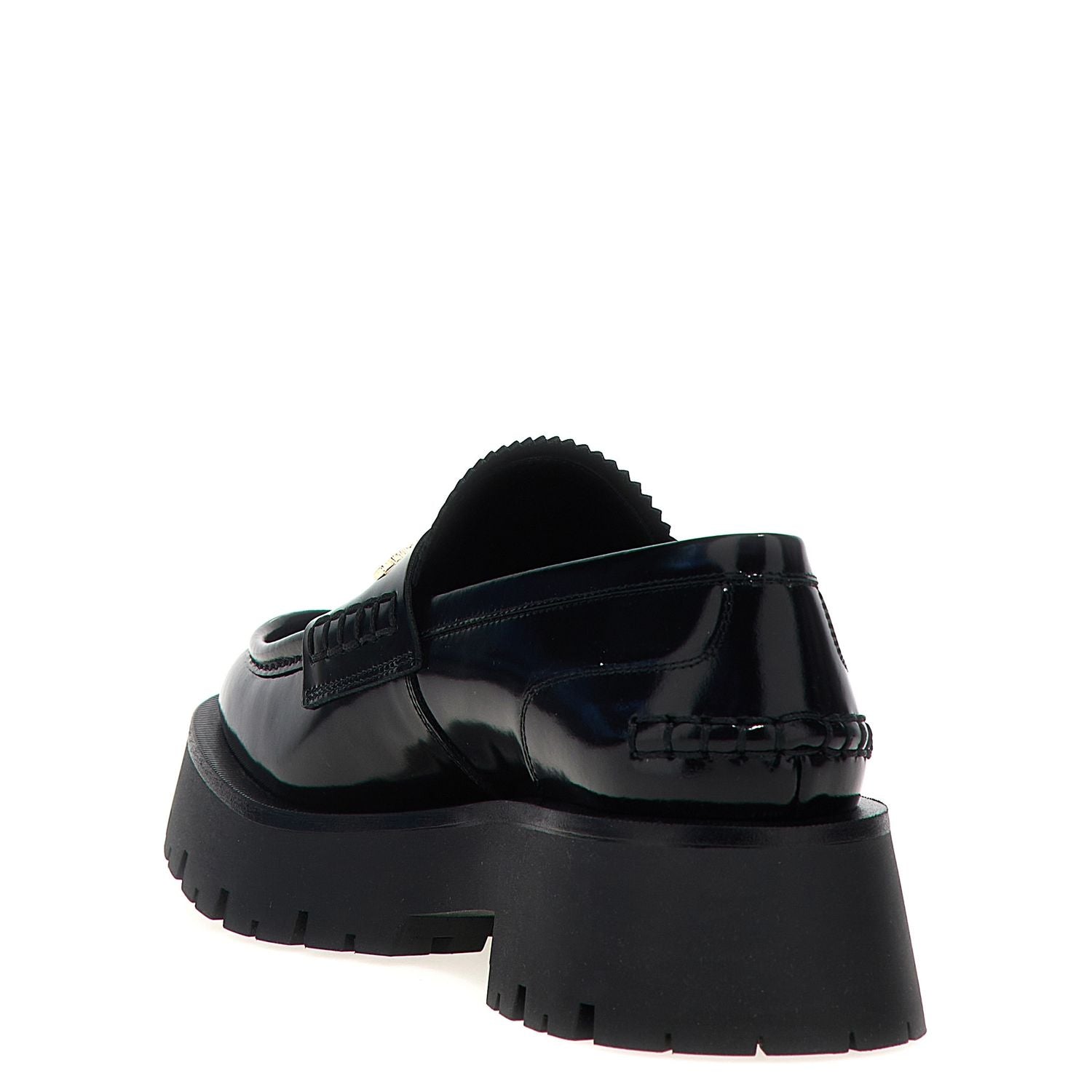 Alexander Wang Black Cowhide Slip-On Loafers
