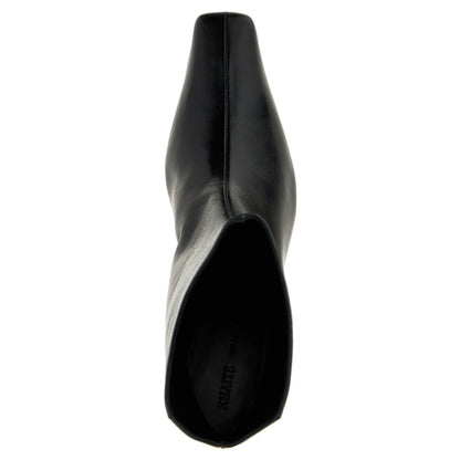 Khaite Black Calfskin Ankle Boots