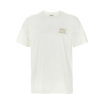 Burberry White Cotton T-Shirt