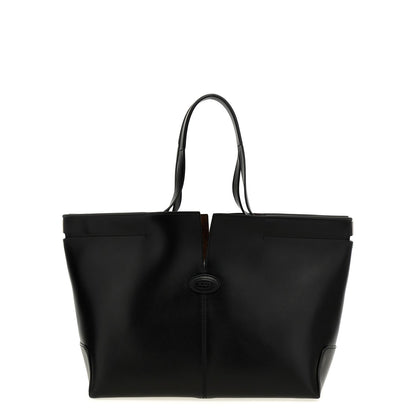 Tod's Black Calfskin Tote Bag