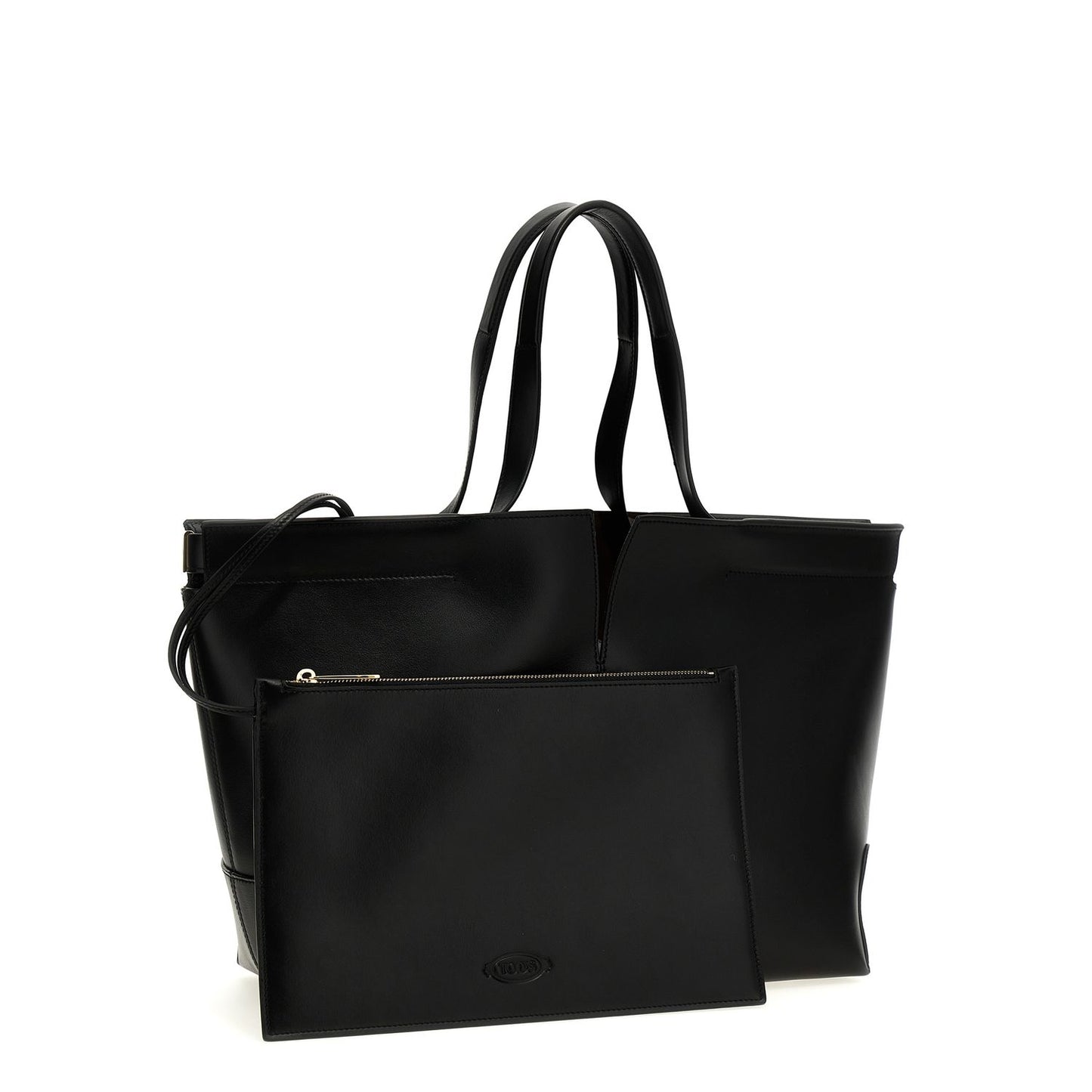 Tod's Black Calfskin Tote Bag