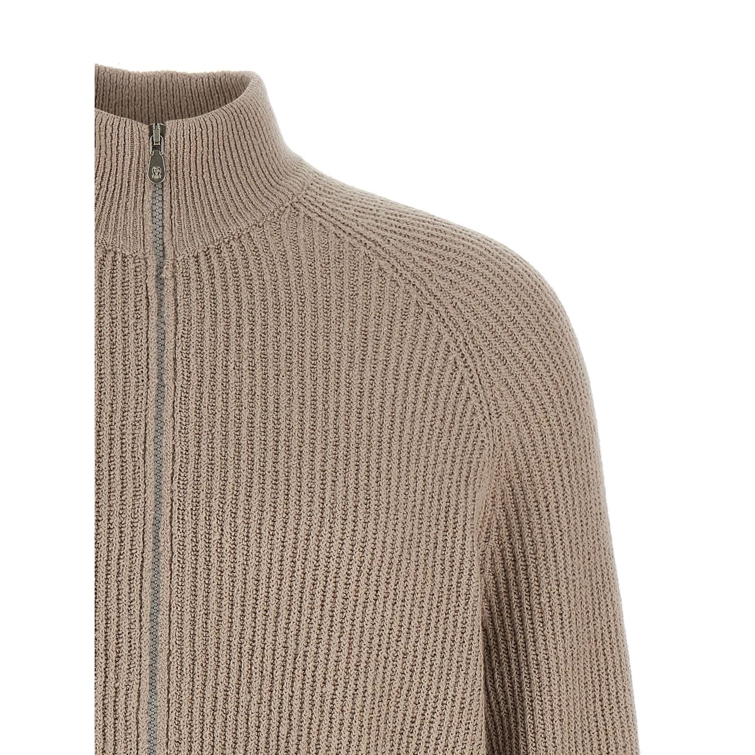 Brunello Cucinelli Beige Cotton Cardigan