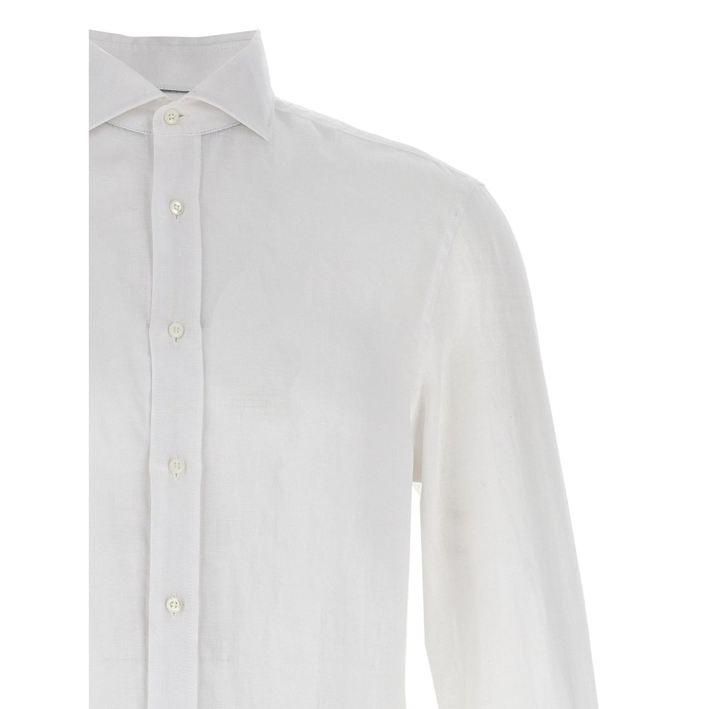 Brunello Cucinelli White Linen Blouse