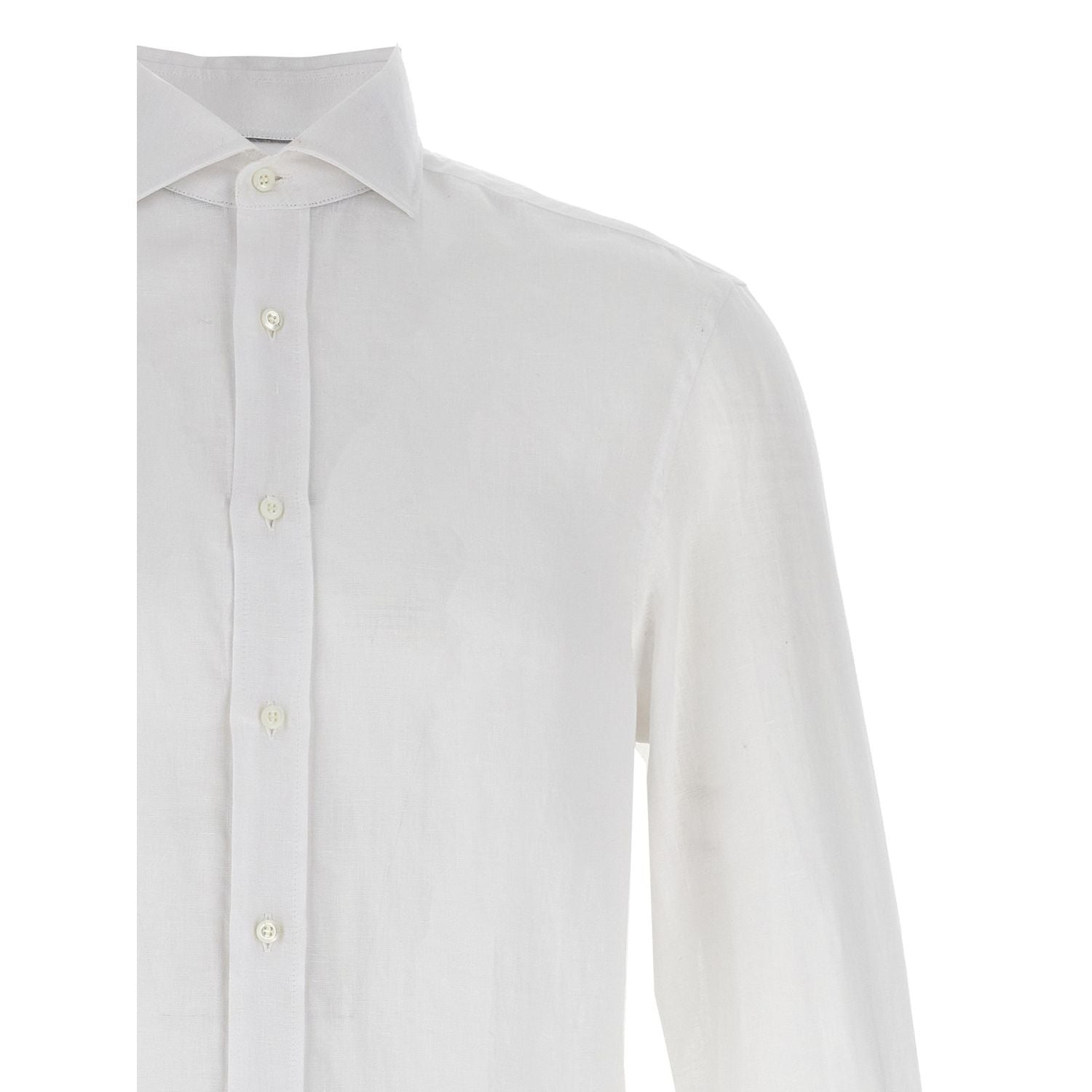 Brunello Cucinelli White Linen Blouse