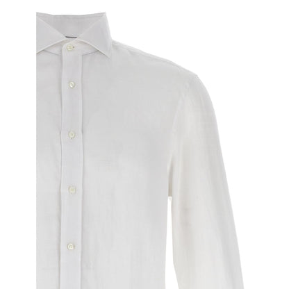 Brunello Cucinelli White Linen Blouse