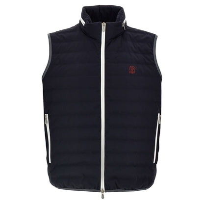 Brunello Cucinelli Blue Polyamide Coat