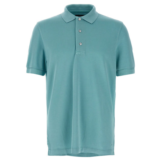Tom Ford Blue Cotton Polo Shirt