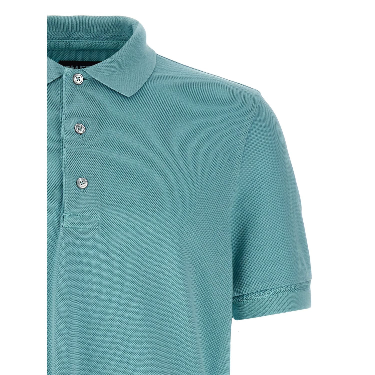 Tom Ford Blue Cotton Polo Shirt