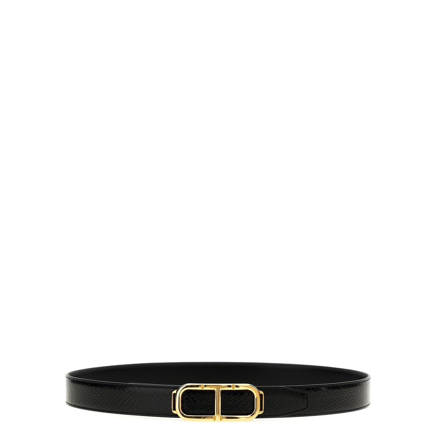 Tom Ford Black Leather Regular Belt
