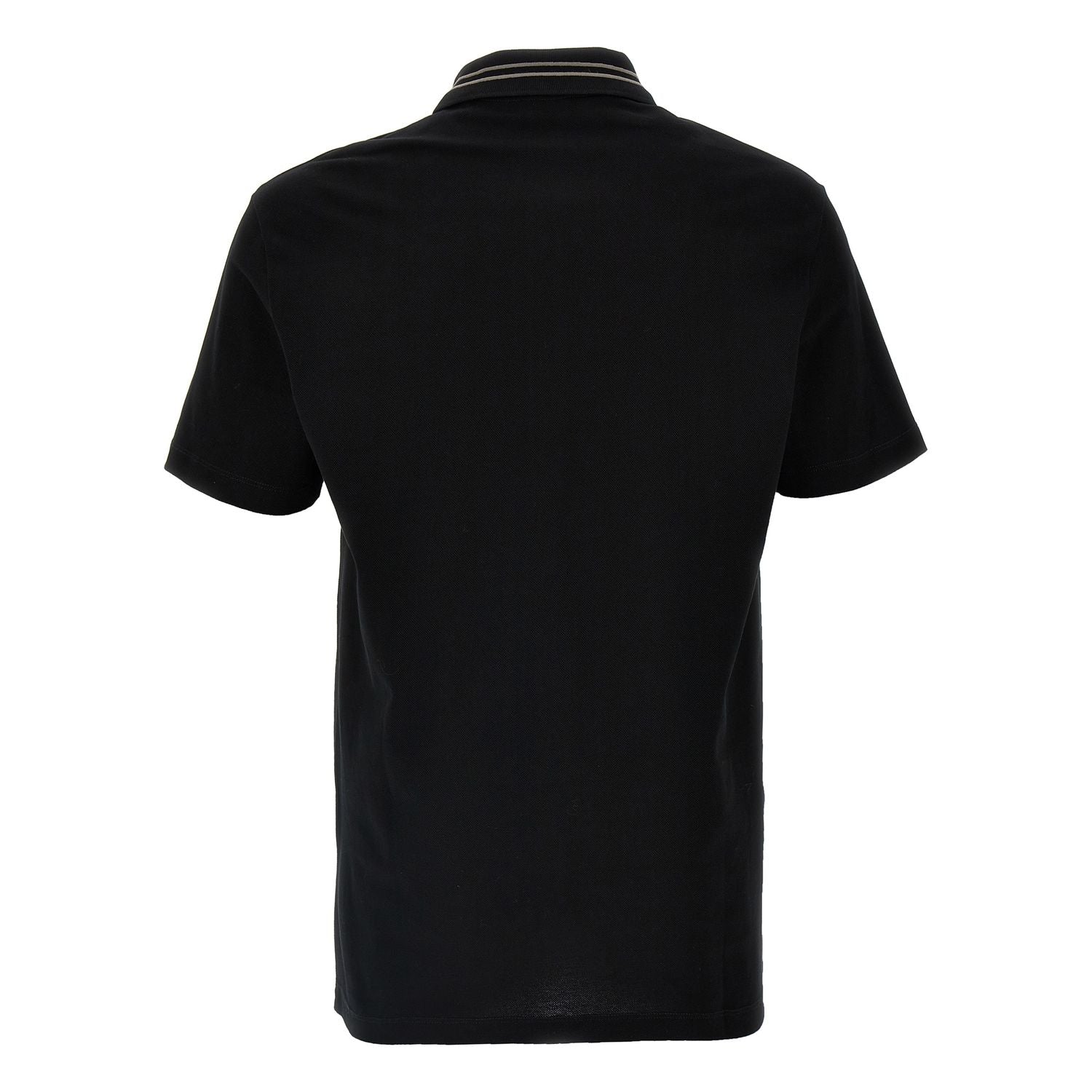 Versace Black Cotton Polo Shirt