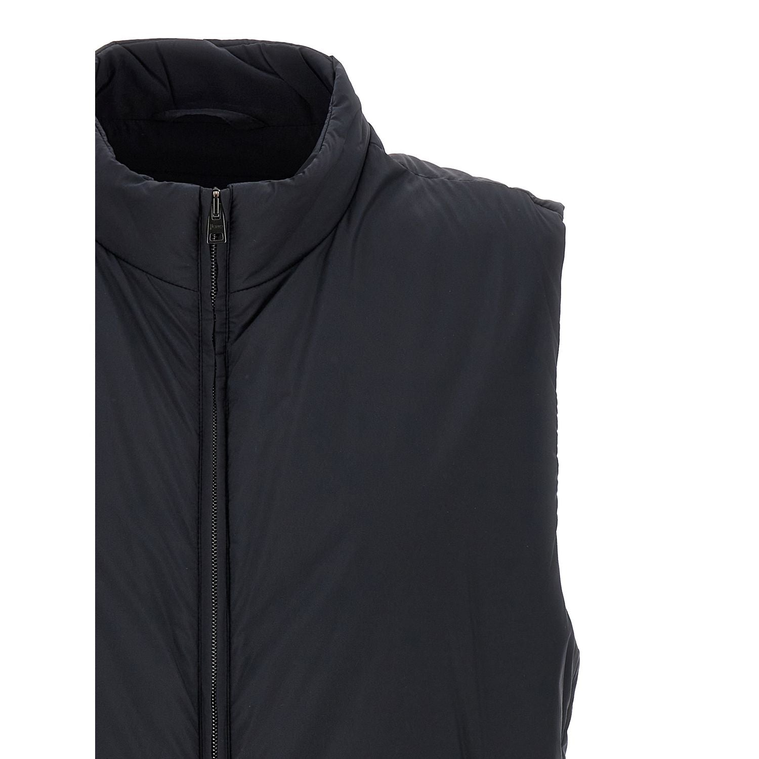 Herno Black Polyamide Sleeveless Jacket