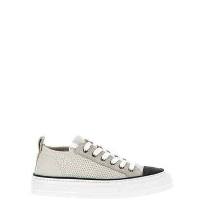 Brunello Cucinelli Multicolor Cotton Low Top Sneakers