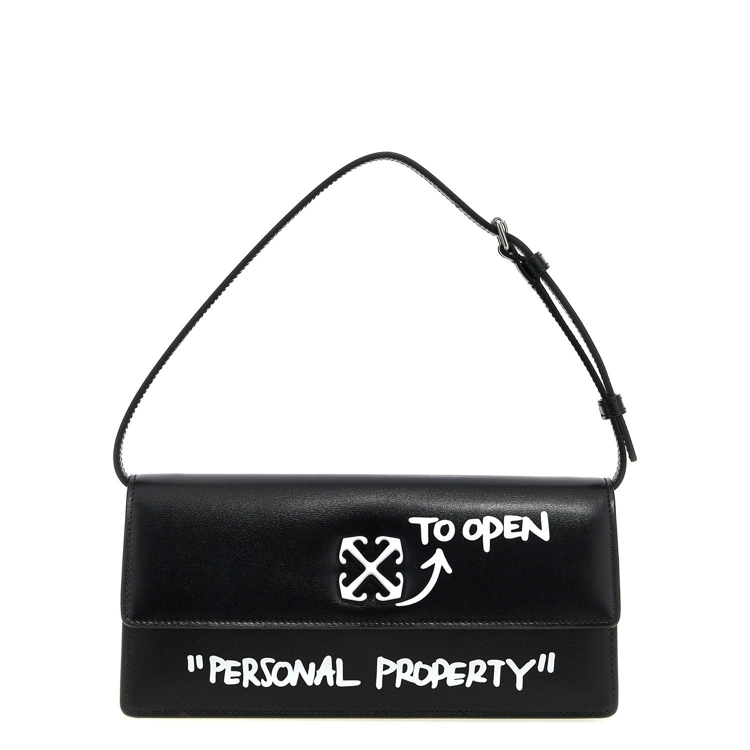 Off-White Bicolor Calfskin Shoulder Bag