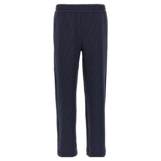 Fendi Blue Polyester Joggers (Workout Pants)
