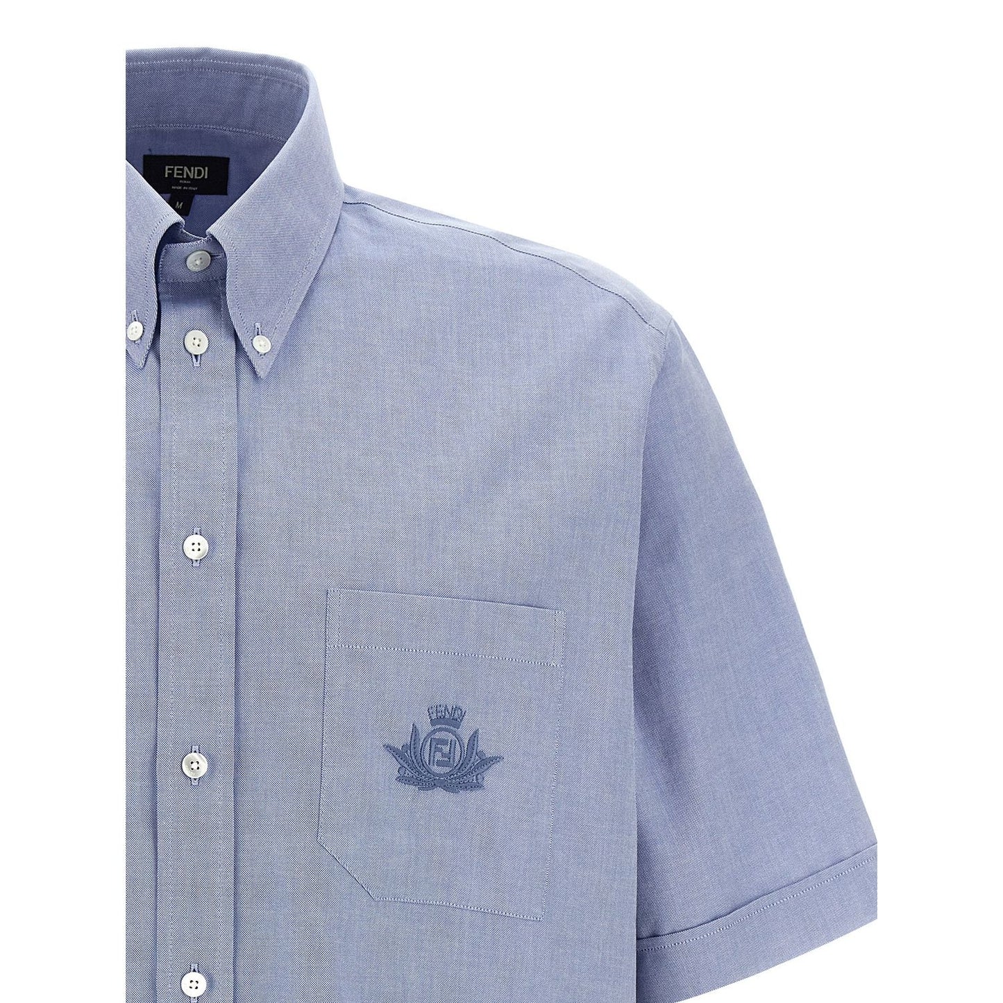 Fendi Blue Cotton Blouse
