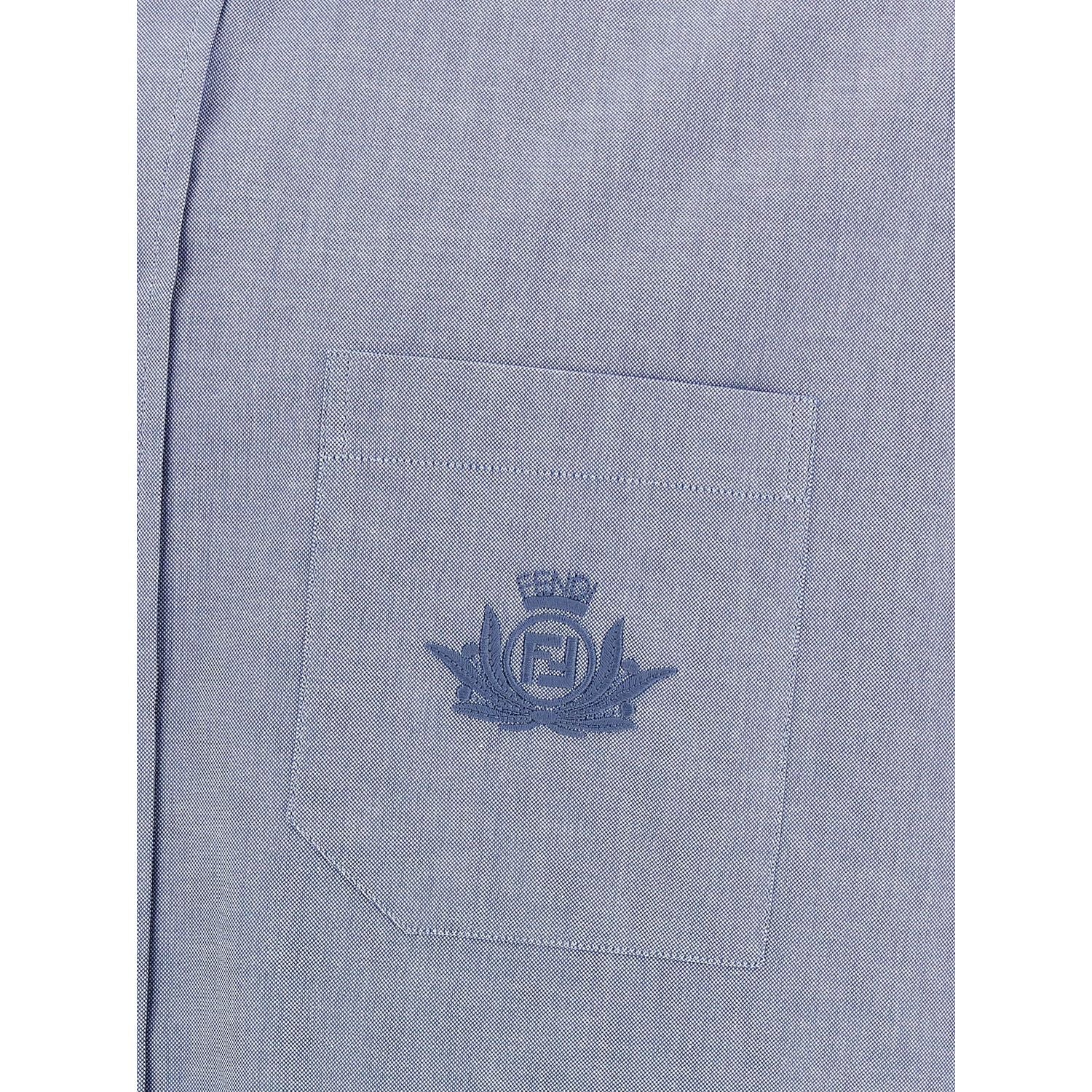 Fendi Blue Cotton Blouse