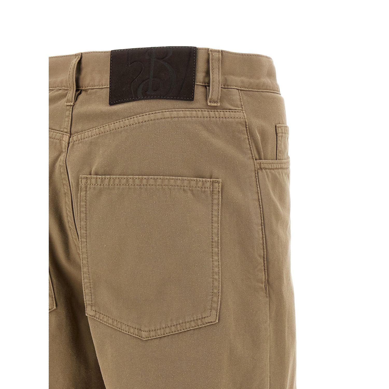 Burberry Beige Cotton Casual Pants