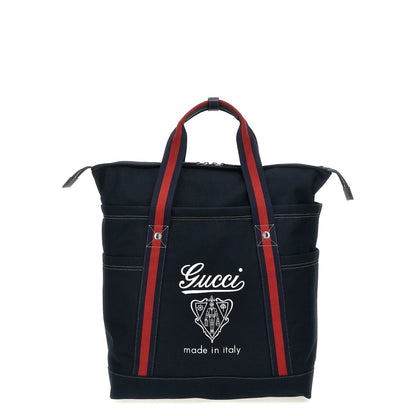 Gucci Blue Cotton Tote Bag