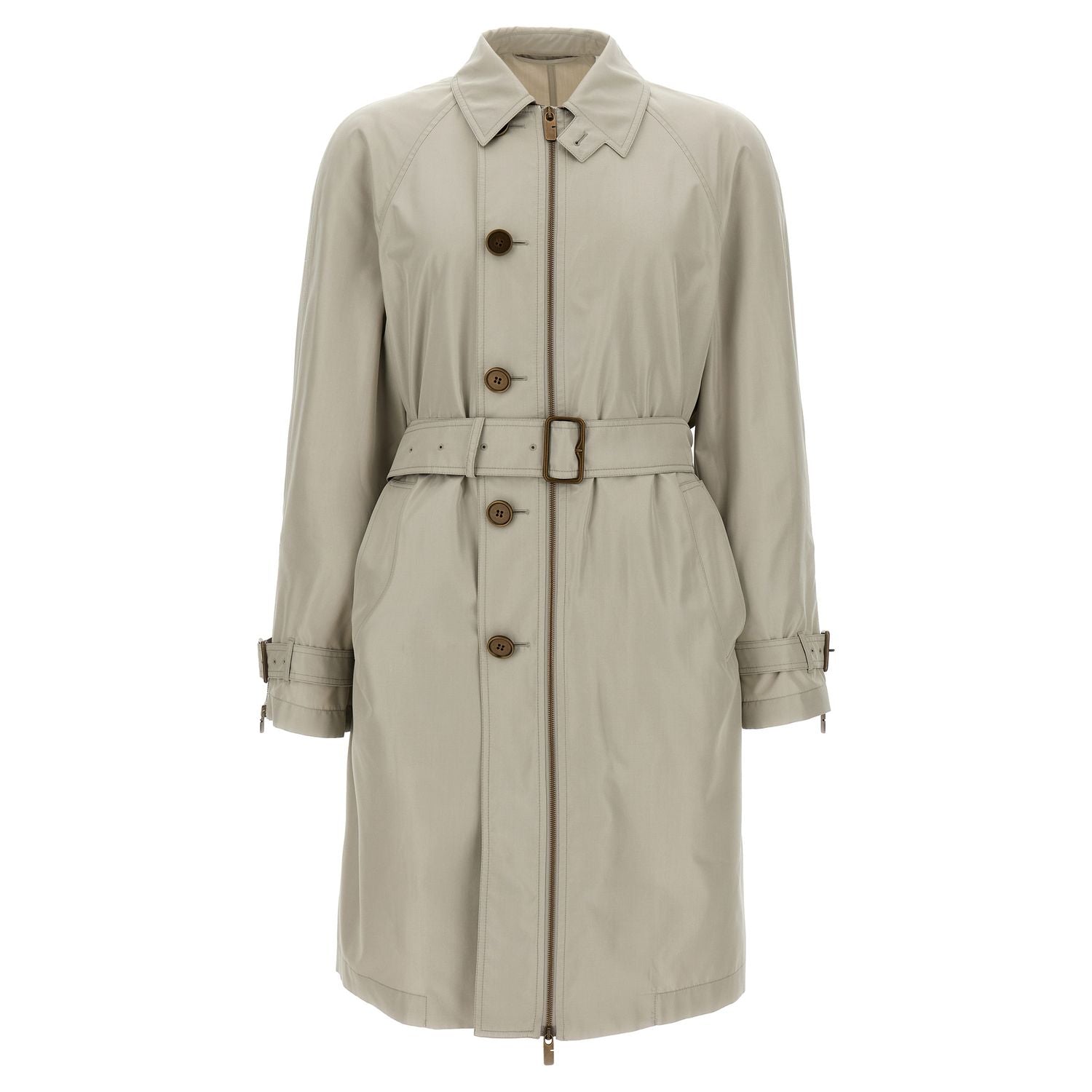 Burberry Gray Satin Coat