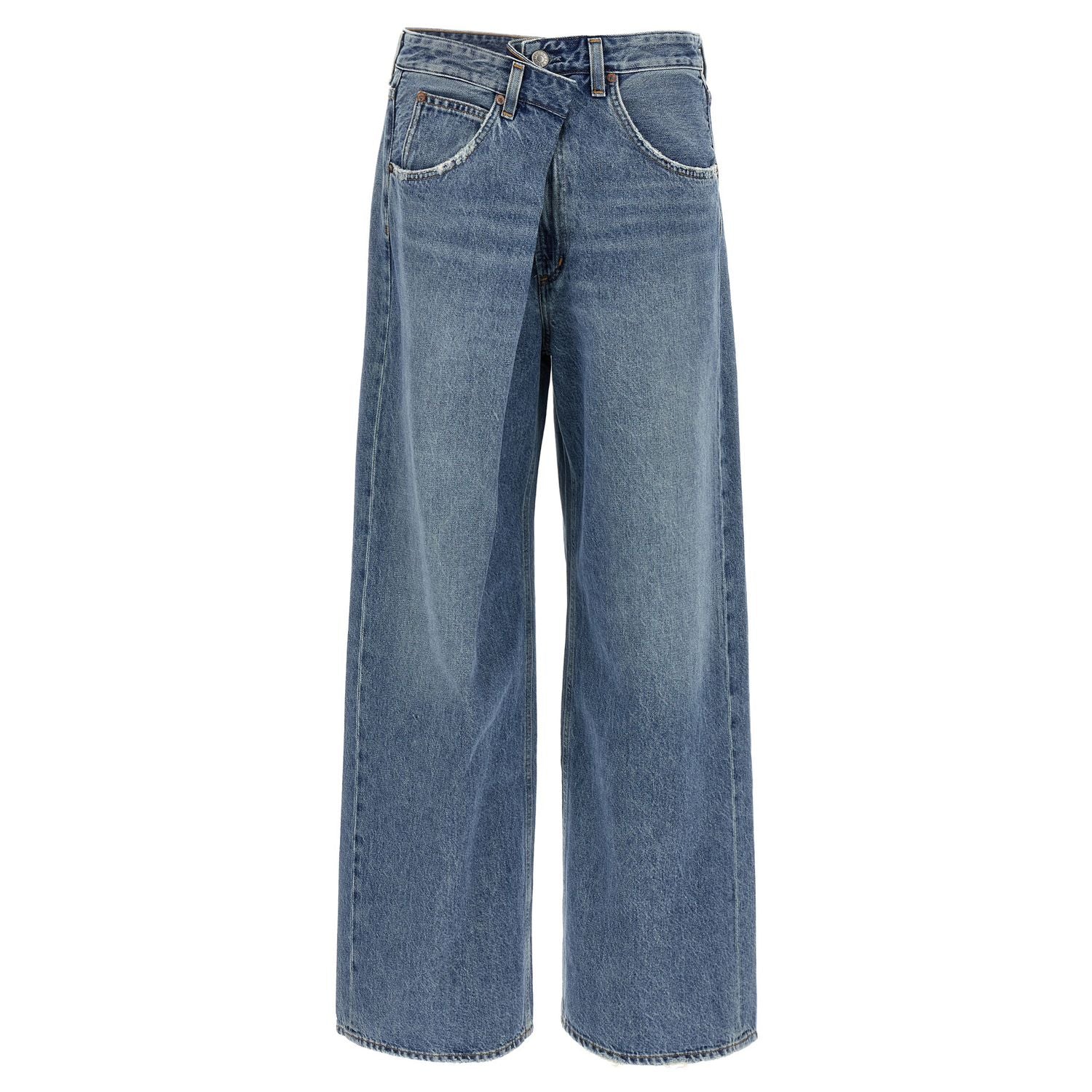 Agolde Blue Cotton Relaxed Fit Jeans