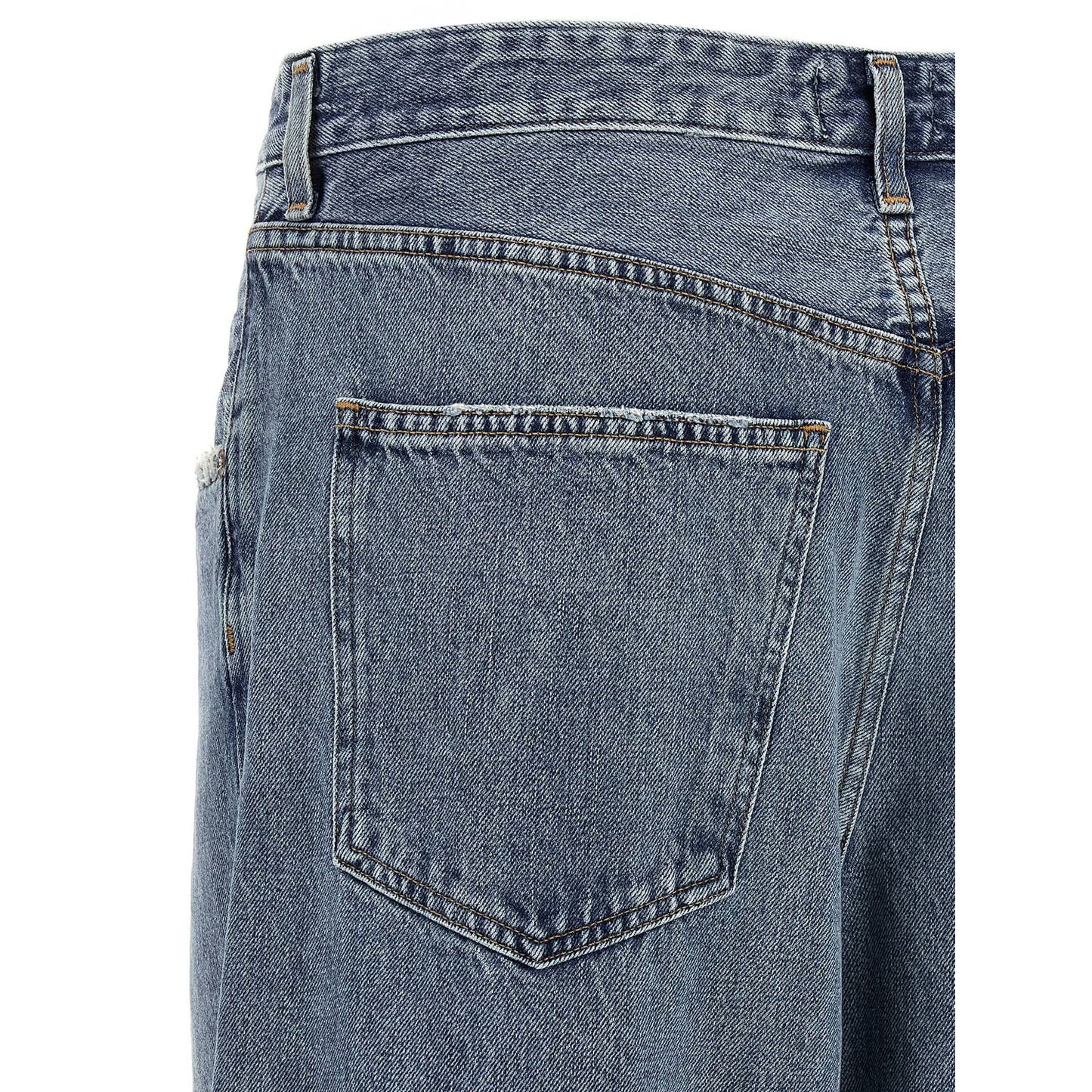Agolde Blue Cotton Relaxed Fit Jeans