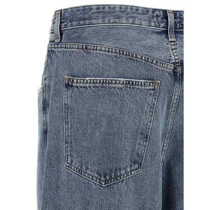 Agolde Blue Cotton Relaxed Fit Jeans