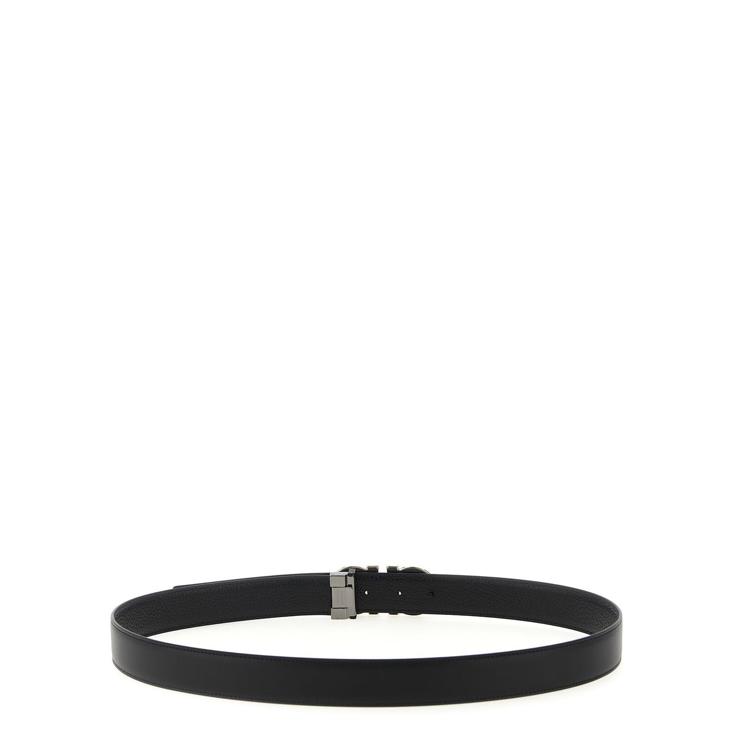 Ferragamo Black Calfskin Regular Belt