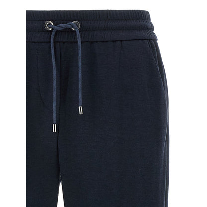 Brunello Cucinelli Blue Cotton Joggers (Workout Pants)