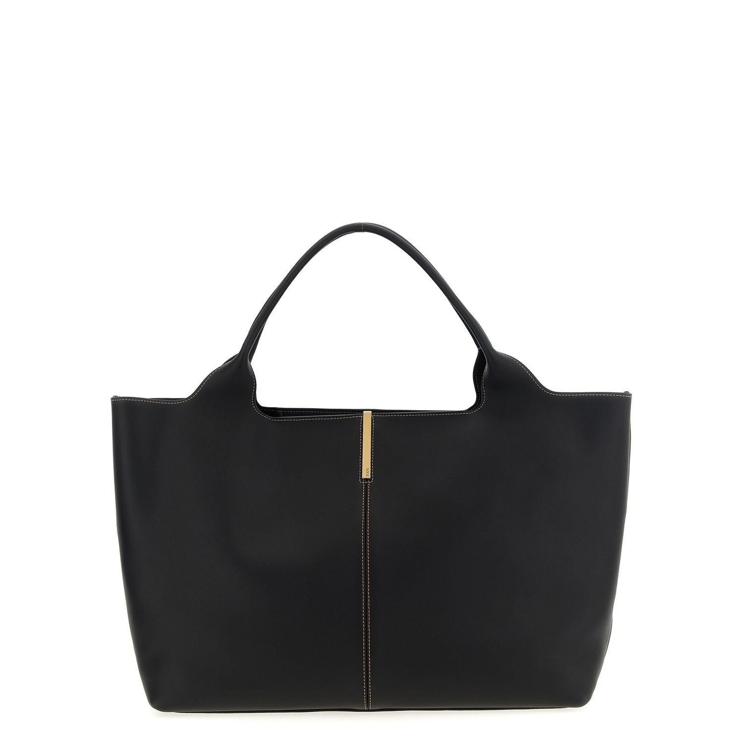 Tod's Black Calfskin Tote Bag