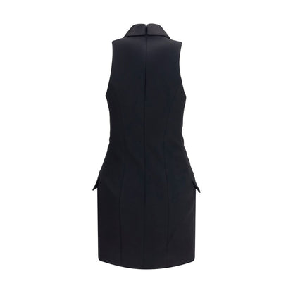 Balmain Black Wool Oves Aries Casual Dress